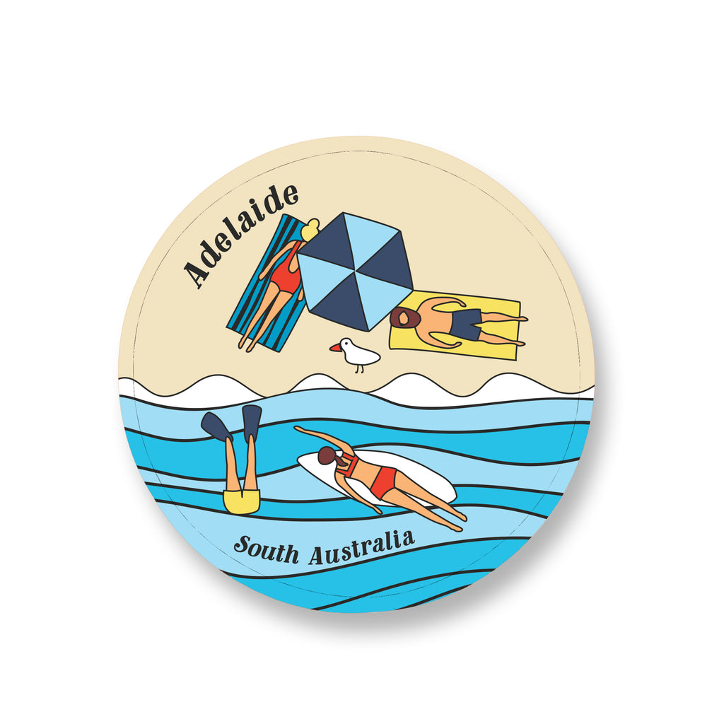 Adelaide Map Sticker Stickers | Saltbush Creations