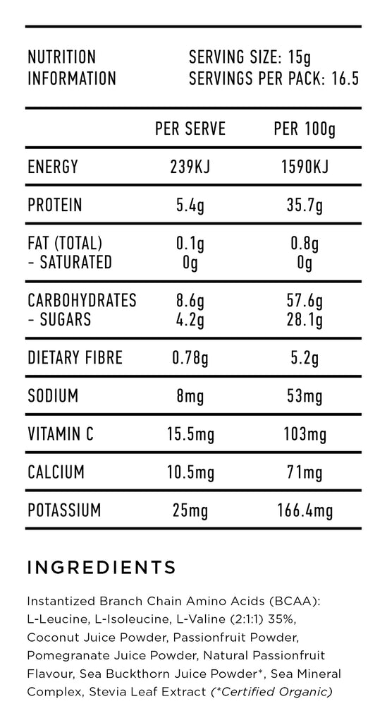 Tropeaka-Tone BCAA+ Passionfruit