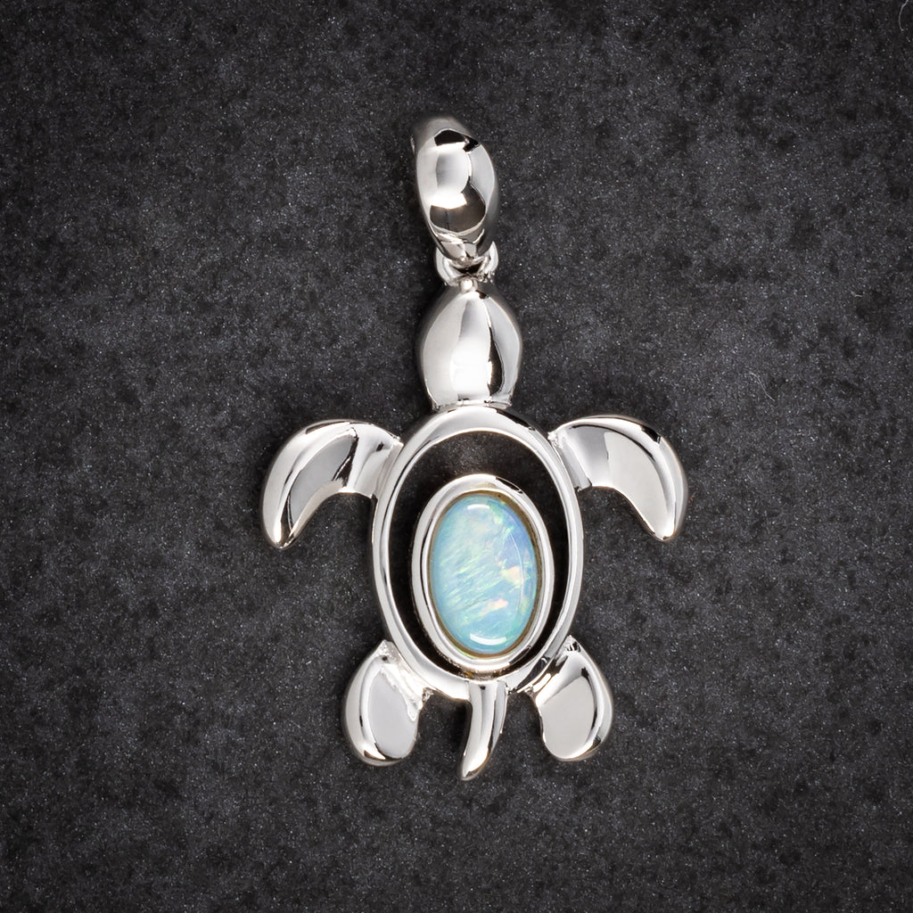 Opal store turtle necklace