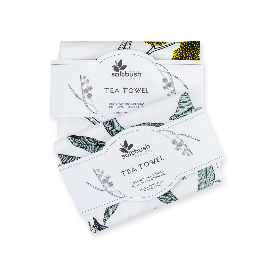 two pack of pre picked tea towels 