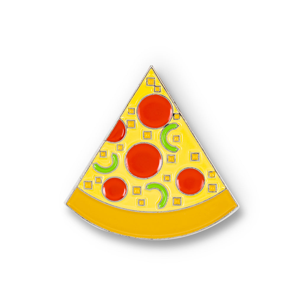 slice of pizza lapel pin 